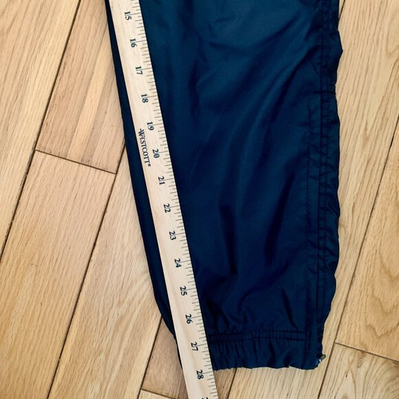 Vintage 90s Nike Windbreaker Track Pants Small 4-6 White Tag Waterproof Black - Picture 4 of 8